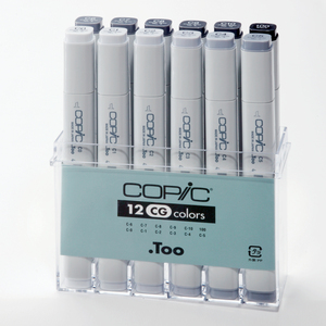 Copic Sketch Marker Pens 12 Piece Set Cool Grey - Grey by Copic