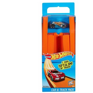 Mattel Hot Wheels Track Builder Straight Track with Car - Multi-Coloured by Hot Wheels