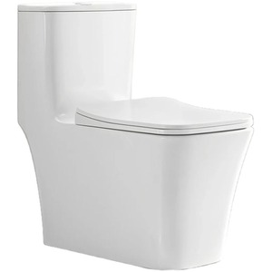 Rimless One Piece Floor Standing WC Toilet - White by Fino Stone