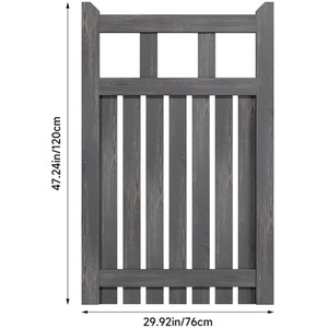 Spruce Wood Garden Fence Gate with Raised Sides by Livingandhome