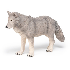 PAPO Large Figurines Large Wolf Toy Figure - Grey by PAPO