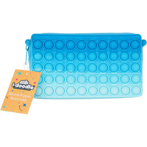 Silicone Popper Pencil Case - Blue by i-doodle