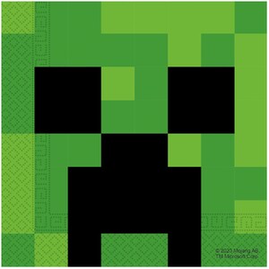 Pack of 20 Minecraft Napkins - Green