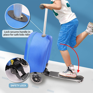 Children's Suitcase with Fold Down Scooter by Groundlevel