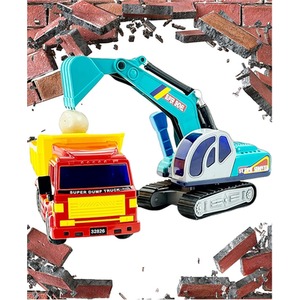 Big-Daddy Friction Powered Lorrys Toy Truck - Multi / Digger and Dump Truck by Big Daddy