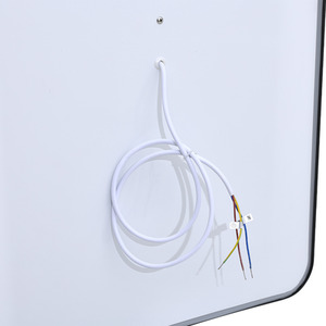 Illuminated LED Front-lit Bathroom Mirror Rounded Rectangle - Black by Livingandhome