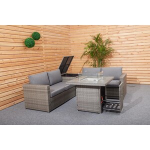 New Hampshire Conversation Firepit Set - Grey by Malay