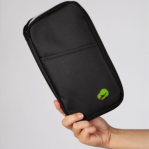 Travel Document and Passport Holders With a Zip-Up Design - Black by Flo Fashion