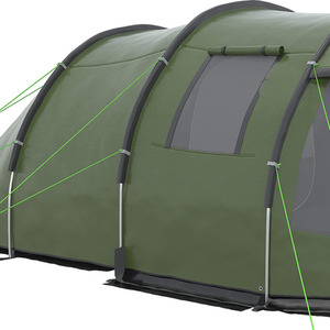 Outsunny Camping Tent with 2 Rooms for 3-4 Persons by Outsunny