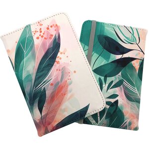 Green Feather leaves Tropical Passport Cover - Green by Warren Reed - Designer