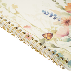 Enchanted Garden A5 Spiral Notebook - Cream