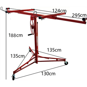 16Ft Drywall Lifter with Rolling Casters Panel Hoist by Livingandhome