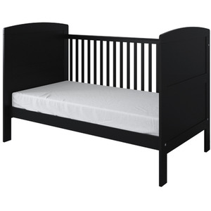 Reggie Cot Bed Black with Mattress - Black by Viculii