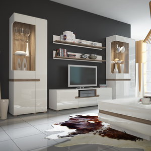 Jonas & James Leece Wall Shelf - White with oak trim by Jonas & James