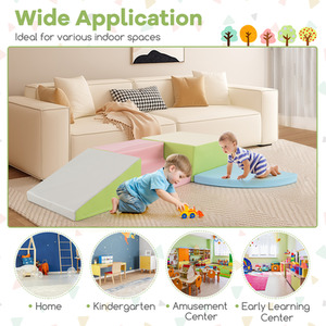 Kids Soft Toy Set Building Blocks Structures Set by Costway