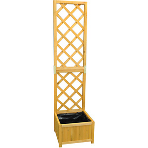 Wooden Garden Planter with Trellis - Tan / 1 by Selections