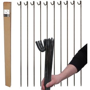 Steel Fencing Road Pins - Pack of 10 - 10mm - Neutral by True Products