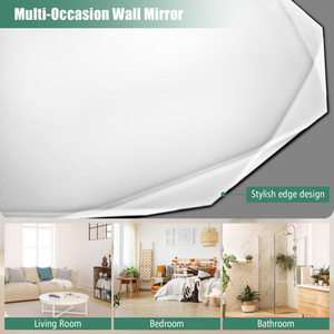 Wall Mount Bathroom Vanity Mirror - Silver by Costway