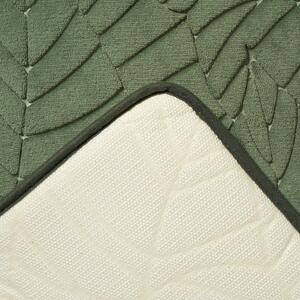 Leaf Embossed Non-Slip Bath Mat - Green by OHS