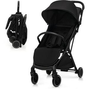 Baby Stroller with Detachable Seat Cover - Black by Costway