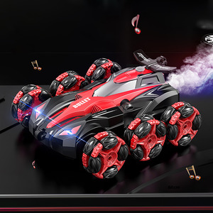 Spray Drift Remote-Controlled Stunt Car Toy - Red / 22.5cm by komore