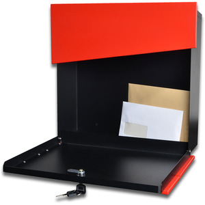 Steel Letterbox - The Statement - Signal Red - Signal Red by The House Nameplate Company