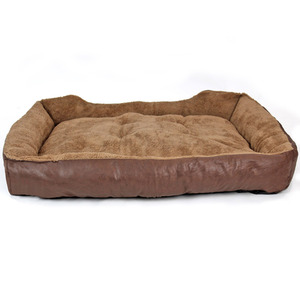 Faux Fur Dog Bed in Brown by Actiaspet