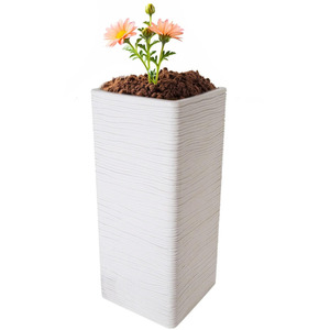 1 x Tall Amalfi Stone Effect Flower Planter Ideal For Home and Gardens - Stone by STORM TRADING GROUP