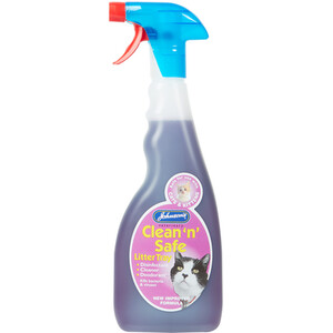 Johnson's Clean N Safe Litter Tray Disinfectant Spray - Multicolour by Johnson's Veterinary
