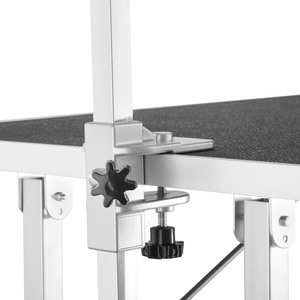 Dog Grooming Table With Two Slings - Black/Silver by tectake