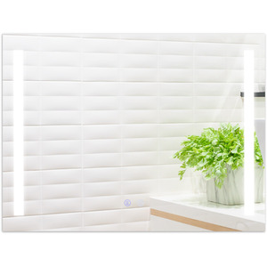 Costway 80CM x 60CM LED Bathroom Mirror-Silver - Silver by Costway