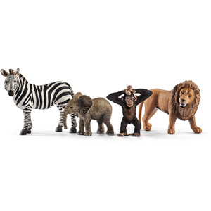 SCHLEICH Wild Life Safari Starter Toy Figures Set - Orange by SCHLEICH