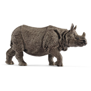 SCHLEICH Wild Life Indian Rhinoceros Toy Figure - Black by SCHLEICH