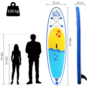 HOMCOM Inflatable Stand Up Paddle Boards - Blue by HOMCOM