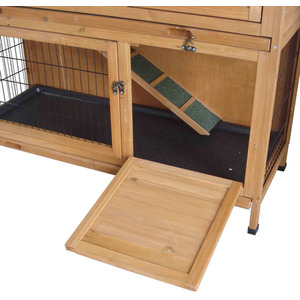 Wooden Small Animal Hutch 4ft Two Tier - Natural / 117.5cm by Actiaspet