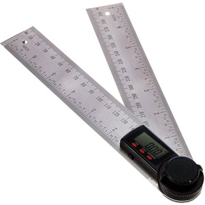 Lumberjack Digital LCD Angle Finder Stainless Steel Rule - Black by Lumberjack