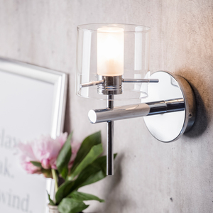 Lincoln Bathroom Wall Light - Chrome by Litecraft