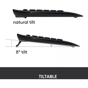 Advanced Combo Wireless Keyboard and Mouse - Multicolour by Logitech