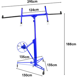 16Ft Drywall Lifter with Rolling Casters Panel Hoist by Livingandhome