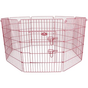 Metal Pet Playpen in Pink - Pink / 76cm by Actiaspet
