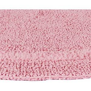 Luxury Reversible Cotton Bath Mat - Pink by Homescapes