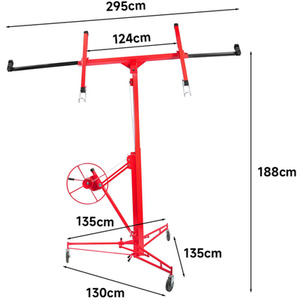 16Ft Drywall Lifter with Rolling Casters Panel Hoist by Livingandhome