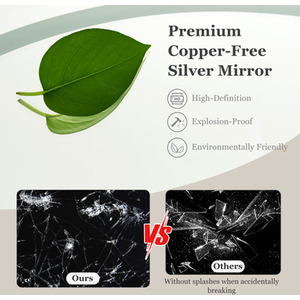 LED Bathroom Wall Mounted Mirror - Silver by GAINOOM