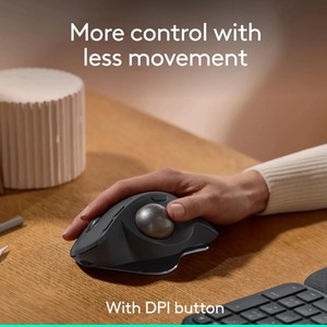 Logitech MX Ergo Plus Wireless Trackball Mouse With Tilt Wedge - Multicolour by Logitech