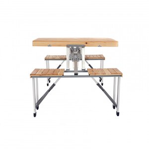 Portable Wooden Folding Outdoor Picnic Table and Bench Set 4 Seats by Oypla