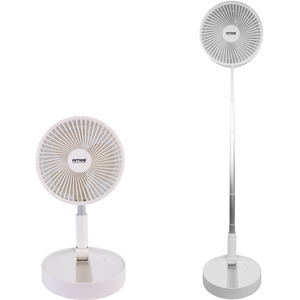 7 Inch USB Rechargeable Foldable Mini Desk Fan - white by AMOS
