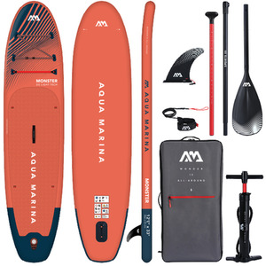 Aqua Marina Monster 12ft0 All Round Inflatable Stand Up Paddle Board - Red by Aqua Marina