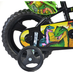 12-inch Dinosaur Bicycle - Black by Din Bikes