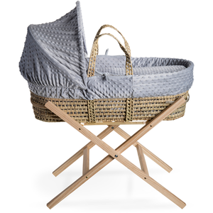 Dimple Palm Moses Basket - Grey by Clair de Lune