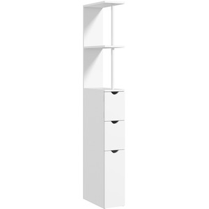HOMCOM Tall Bathroom Cabinet Bathroom Storage Cabinet with Drawers by HOMCOM